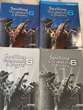 Spelling Vocabulary & Poetry 6 Workbooks - Set of 4